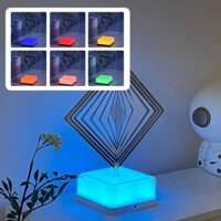 Tạo 3D Mới Rotary Neon LED Night Light   Thẩm Mỹ Sạc Ánh Sáng Đầu Giường