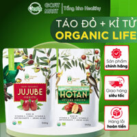 Táo Đỏ Tân Cương & Kỷ Tử & Hắc Kỉ Tử Sấy Khô Hữu Cơ Organic Life, Gofit Mart