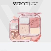 Tạo Khối Highlight Phấn Má Hồng VEECCI  kèm bắt sáng 4in1 Nude Tự Nhiên | TIỆM ĐỒ MAKEUP