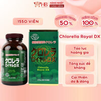 Tảo lục hoàng gia Chlorella Royal DX Nhật Bản 1550 viên, tảo xanh Nhật Bản, tảo xoắn