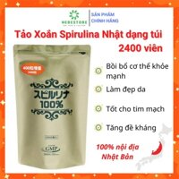 Tảo xoắn Spirulina dạng túi 2400 viên Nhật Bản, tảo xoắn túi Spirulina Algae [CAM KẾT Chính hãng]