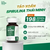 Tảo xoắn Spirulina Thái Minh - Hỗ trợ giảm béo và giảm cảm giác mệt mỏi, thèm ăn ở người thừa cân, béo phì - Lọ 120 viên