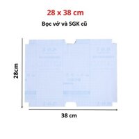 Tập 10 Bọc Decan sách, vở các cấp, đủ kích thước, Kèm 1 tập nhãn vở - 2838cm Vở ôly, SGK cũ