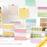 Tập 400 tờ giấy Note ghi chú hình Caro – Giấy dán trang trí sổ tay, thiệp, album thủ công