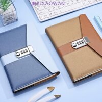 Tạp chí có thể khóa ZHUXAOWAN, Trang dày Máy tính xách tay bằng da PU A5, Sáng tạo tỏa sáng Đường ngang rực rỡ Văn phòng Notepad chất lượng cao cấp