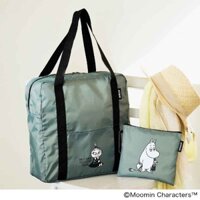 Tạp Chí Nhật Bản Phụ Kiện Túi Moomin Có Thể Gập Lại Túi Du Lịch Có Thể Che Hành Lý Lưu Trữ Vật Thể Nhỏ Túi Tote Du Lịch Khoảng Cách Ngắn