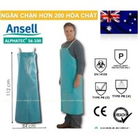 Tạp dề bảo hộ chống nước hóa chất tẩy rửa  Ansell Alphatec 56-100 PVC dùng trong thủy hảisan sơn, gia dụng