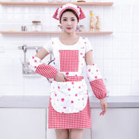 Tạp Dề Chống Thấm Nước Nữ Hộ Gia Đình Nấu Ăn Nhà Bếp Bộ Đồ Ba Mảnh Chống Dầu Cotton Quần Lót Nữ Phiên Bản Hàn Quốc Bộ Đồ Hai Mảnh 1210