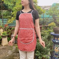 Tạp dề nấu bếp, có túi đựng điện thoại phía trước, chất liệu vải dù không thấm nước, vải cotton thấm nước Nhiều mẫu mã hoa văn - Dù, hồng, ngôi sao