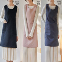 Tạp dề nhà bếp polyester dày tạp dề chống thấm nước nhiều màu tùy chọn tạp dề bỏ túi lớn màu đen tạp dề quá khổ cửa hàng hoa quán cà phê tạp dề làm việc