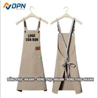 Tạp Dề Pha Chế - Phối Da Bò - May, In, Thêu Logo Theo Yêu Cầu DPN05