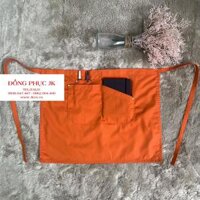 Tạp dề pha chế tạp dề ngắn phục vụ cao cấp 2 túi xéo cho Nam Nữ làm đồng phục tạp dề cafe - TDV- XK Cam