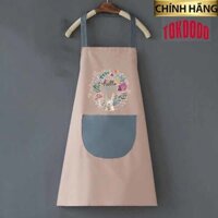 Tạp Dề Polime Không Thấm Nước, Sạch Sẽ Cute Chính Hãng TOKDODO - Mẫu Hồng