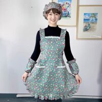 Tạp Dề Thời Trang Nữ Chống Thấm Nước Chống Dầu Nhà Bếp Hộ Gia Đình Làm Việc Chống Bẩn Nhỏ Tươi Dễ Thương Dây Đeo Ren Eo 1210