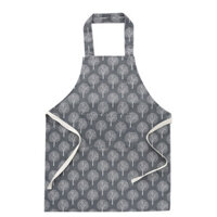 Tạp dề vintage cho phụ nữ nội trợ TD01 - Họa tiết cây nền xám đậm