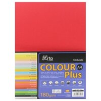 Tập Giấy Màu CR36567 – Tập 10 Tờ – Khổ A4 – Màu Đỏ