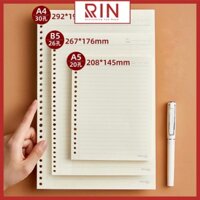 Tập giấy refill  Ruột sổ refill  Lõi sổ  Phân trang A5 - B5 - A4 100 trang  Nhiều mẫu giấy  - Size A4 - Giấy Kẻ ngang