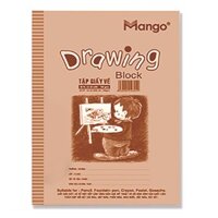 Tập Giấy Vẽ Mango A4 Drawing Block ( 20 Tờ) - Bìa Nâu