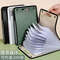 Tập hồ sơ accordion A4, tập hồ sơ nhiều lớp, túi đựng tài liệu cầm tay dọc, lưu trữ giấy thi, tổ chức giấy tờ dung lượng lớn X0EA