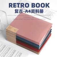 Tập hồ sơ tài liệu A4 màu sắc retro nhẹ nhàng Ins, tập hồ sơ màu sắc mờ, túi đựng giấy thi văn phòng nhiều lớp cho sinh viên