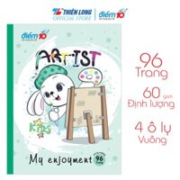 Tập học sinh 96 trang 4 ô ly vuông 60 gsm Điểm 10 TP-NB039 hình ngẫu nhiên