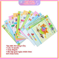 Tập học sinh ABC Hòa Bình 96T ĐL 80gsm 4 ô, 5 ô li. ĐẢM BẢO KHÔNG LEM. 10 CUỐN
