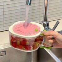 Tập, rửa rau, rửa trái cây, giỏ đựng nước