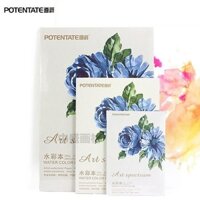 Tập Vẽ Màu Nước Potentate 300gsm Vân Smoth/Coldpress - Bìa Hoa Hồng Xanh