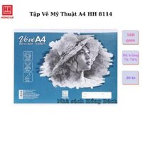 Tập Vẽ Mỹ Thuật A4 HH 8114 20 tờ 160gsm.