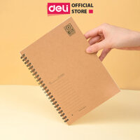 Tập Vở Học Sinh Sổ Lò Xo Gáy Xoắn Basic A5 B5 120 Trang Deli - 70gsm Kẻ Ngang Giấy Chống Lóa Mắt Sổ Tay Ghi Chép Planner - B5