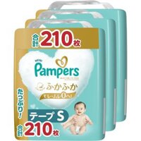 [Tape S size] Tã giấy Pampers tốt nhất cho làn da lần đầu sử dụng (4~8kg) 210 tờ (70 tờ x 3 gói)