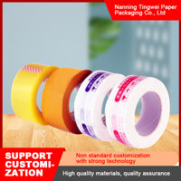 Tape Sealing Adhesive Paper Transparent Sealing Tape - white blue letter - customizable