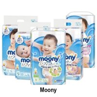 Tã/quần Moony Xanh siêu cộng miếng NB111/S102/M78/70/L54/XL46