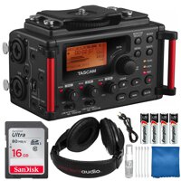 Tascam DR-60DmkII 4-Channel Portable Audiio Recorder for DSLR with Deluxe Accessory Bundle and Cleaning Kit