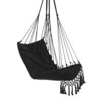 Tassel Hanging Chair Canvas Swing Hanging Chair Stable Indoor Outdoor Garden Travel Swing