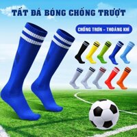 Tất Bóng Đá Vớ Đá Banh Trẻ Em Người Lớn Cổ Cao Chất Liệu Co Giãn Chống Trơn Trượt