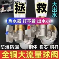 Tất Cả Đồng Lưu Lượng Lớn Van Tam Giác Hình Bóng All-Pass Công Tắc Nước Nóng Vệ Sinh Nước Nóng Lạnh Van Dừng Nước 4 Điểm 6 Điểm An