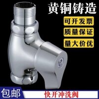 Tất Cả Lõi Đồng Mở Nhanh Nước Tiểu Tay Bấm Ngồi xổm Bồn Cầu Xả Van Vệ Sinh Phân Van Xả 6 Điểm 3cm