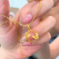 Tất Cả Phù Hợp Thời Trang Bay Đôi Bướm Giá Trị Cao Vòng Cổ Giả Mạ Vàng Phong Cách Trung Quốc Mới Đầy Màu Sắc Sang Trọng