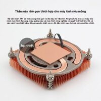 Tất Cả Trong Một Máy NAS ITX Tản Nhiệt Đồng Nguyên Chất Tản Nhiệt Máy Tính Để Bàn CPU Bấm-Down Siêu Mỏng 1U Đồng Nguyên Chất Ống Nhiệt Im Lặng Quạt Tản Nhiệt