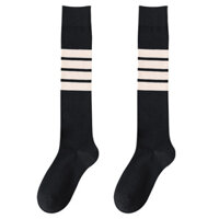 Tất Cao Cổ Giả Boot, Tất Bắp Chân Cotton Len Thu Đông Phong Cách Thể Thao PK521 - Đen