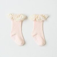 Tất cao cổ tiểu thư dễ thương - Hồng,S