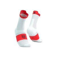 Tất Chạy Bộ Compresspot Pro Racing Socks v4.0 Ultralight Run High-White/Fluo red