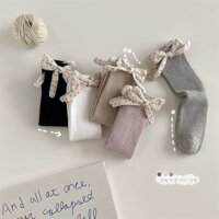 Tất cho bé dài nơ hoa vintage 981