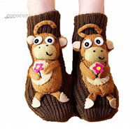 Tất chống trượt cho trẻ em Tất sàn chống trượt Tất mùa đông ấm cúng có đế silicon chống trượt Giữ ấm và sành điệu với thiết kế hoạt hình 3d dễ thương Hoàn hảo cho khu vực Đông Nam