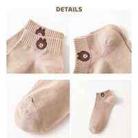 Tất cổ ngắn nữ sét 10 đôi phong cách Hàn Quốc, vớ nữ chất liệu cotton thoáng mát- Cherry Shop daudinh 2hnad