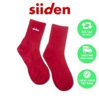 Tất cổ trung nam nữ unisex sợi cotton thoáng khí khử mùi - U2CR001 - Đỏ