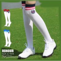 Tất dài nữ WZ005 viền tất kẻ ngang tạo sự trẻ trung