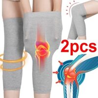 Tất đầu gối chân chống lạnh điều hòa bằng Cotton / Miếng đệm đầu gối ấm áp cho Unisex / Vỏ bọc chân co giãn màu trơn
