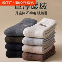 Tất dày nam mùa đông ống dài tất Cotton ống giữa
